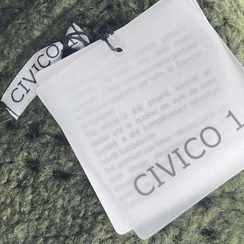 Sueter Civico 1 Manga Corta Tejido Verde-Talla U