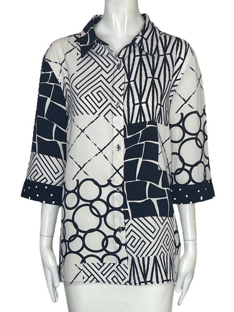 Camisa Lior Estampado Negro-Talla S