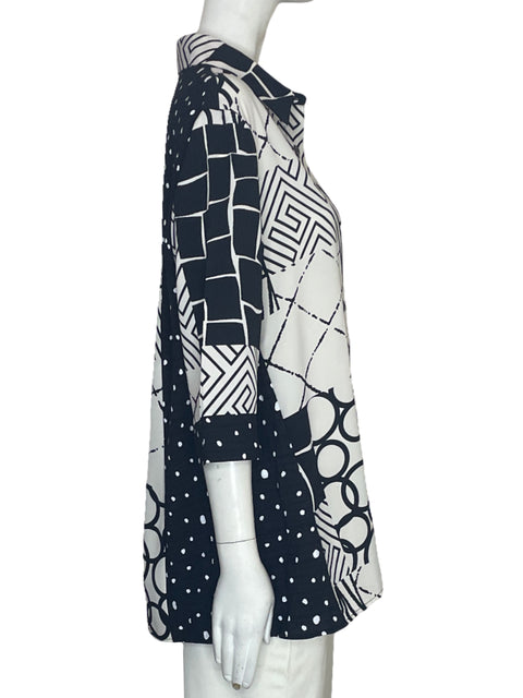 Camisa Lior Estampado Negro-Talla S