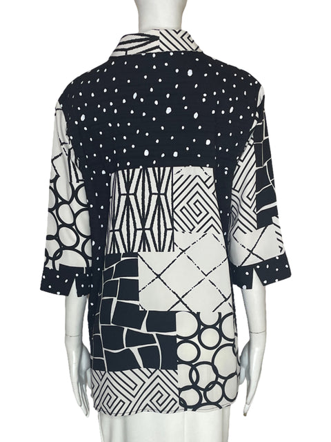 Camisa Lior Estampado Negro-Talla S