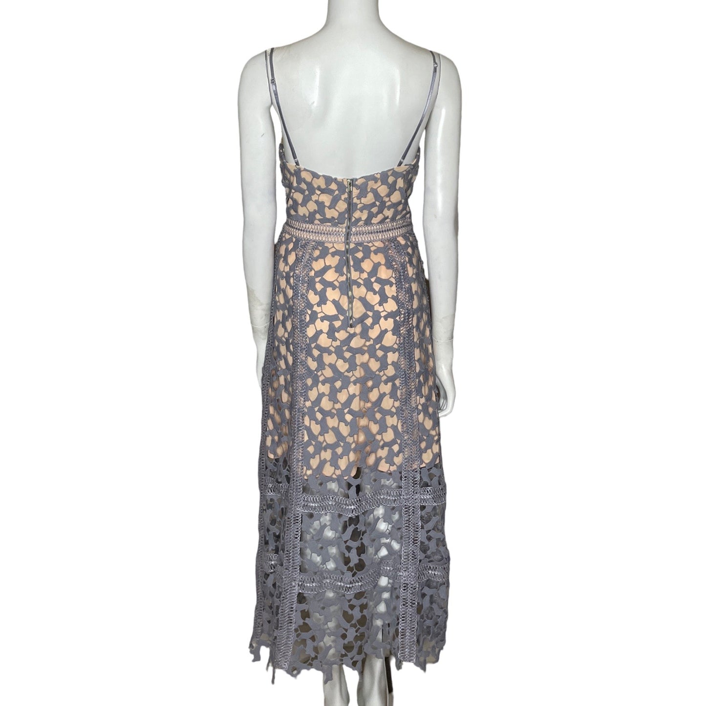 Vestido Elliatt Midi Encaje Gris-Talla S