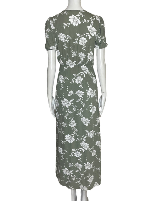 Vestido Emory Park Estampado Floral Verde-Talla S