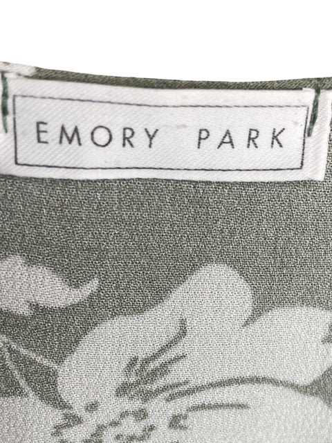 Vestido Emory Park Estampado Floral Verde-Talla S