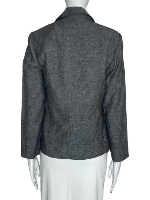 Blazer Dalia Collection Cremallera Gris-Talla 6
