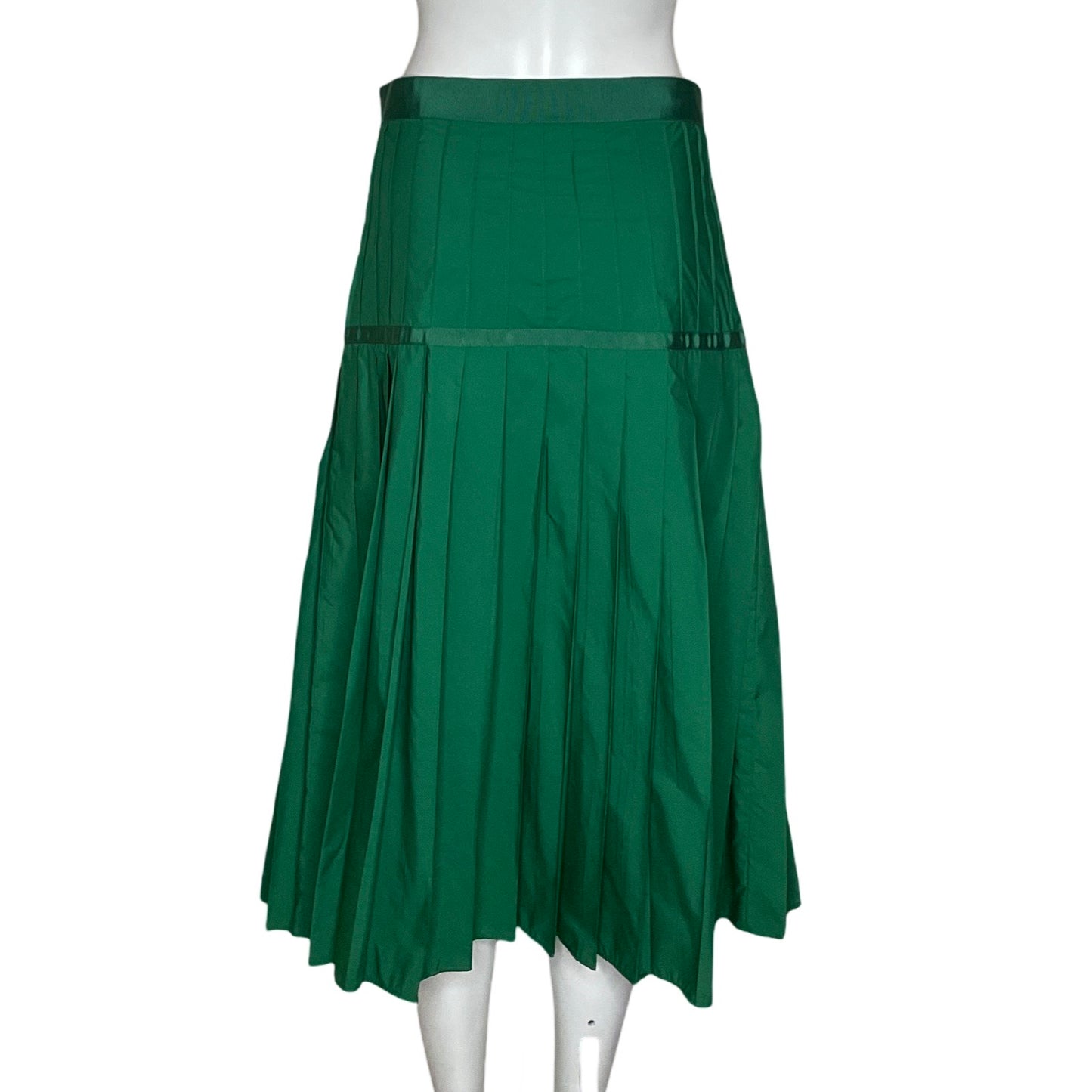 Falda Purificación García Plisada Verde-Talla 44