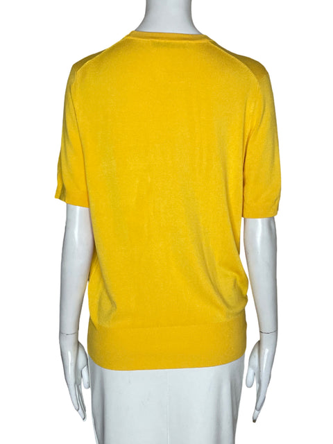 Blusa Zara Puntos Amarillo-Talla L