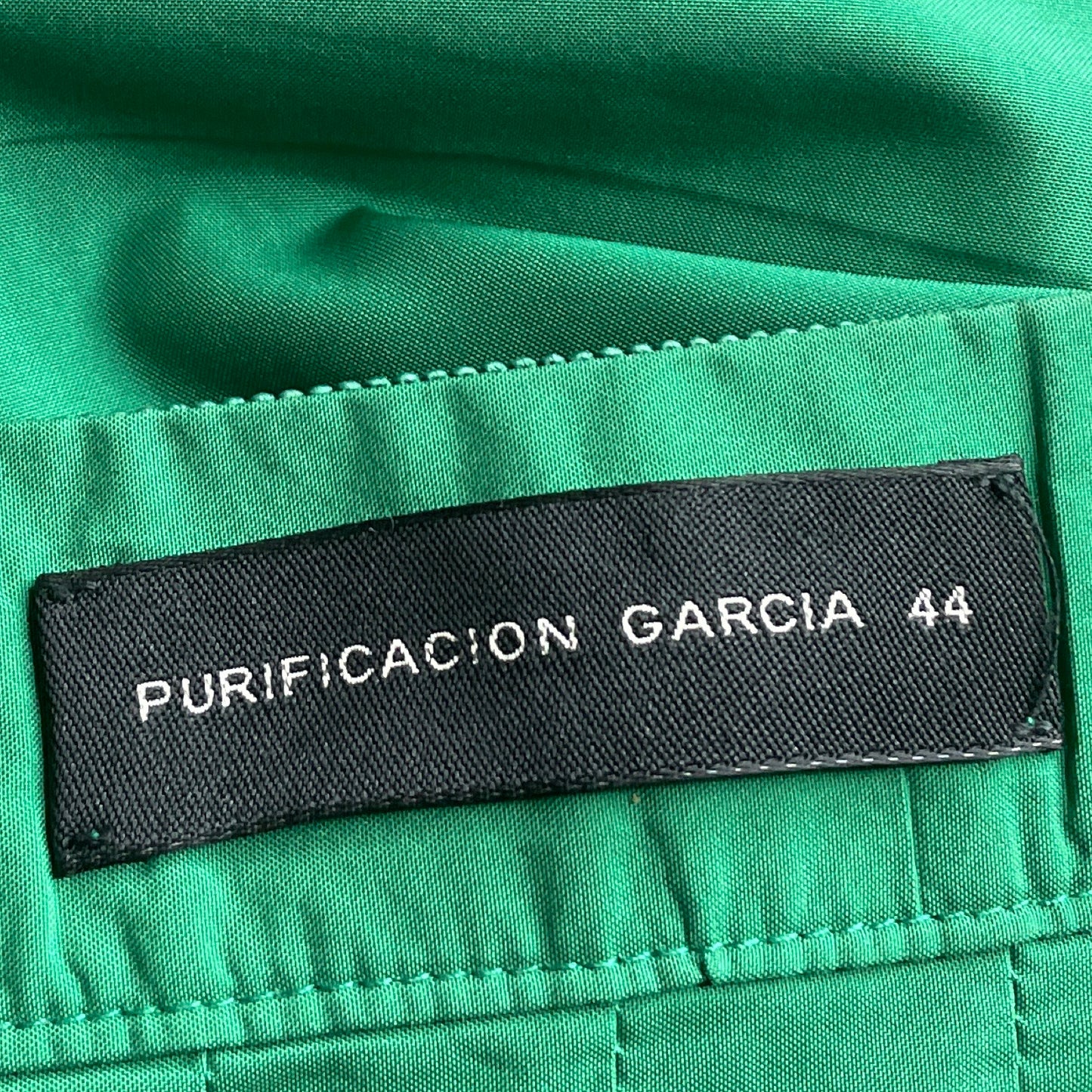 Falda Purificación García Plisada Verde-Talla 44