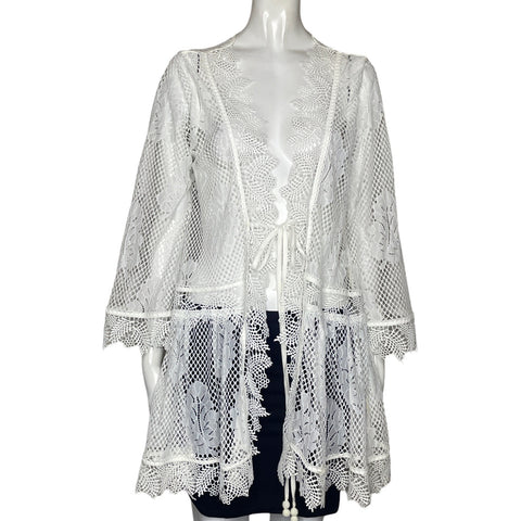 Kimono Waimari Encaje Blanco-Talla S