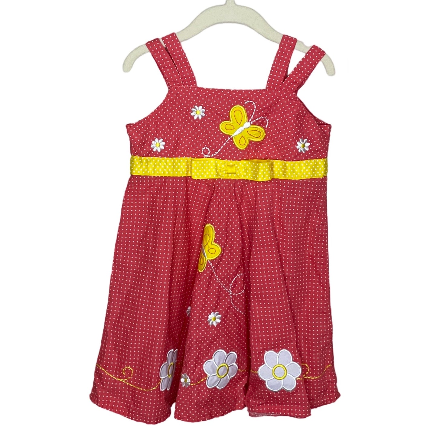 Vestido Blueberi Puntos Flores Rosado-Talla 18M
