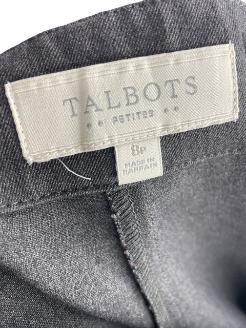 Pantalón Talbots Petites Recto Gris-Talla 8