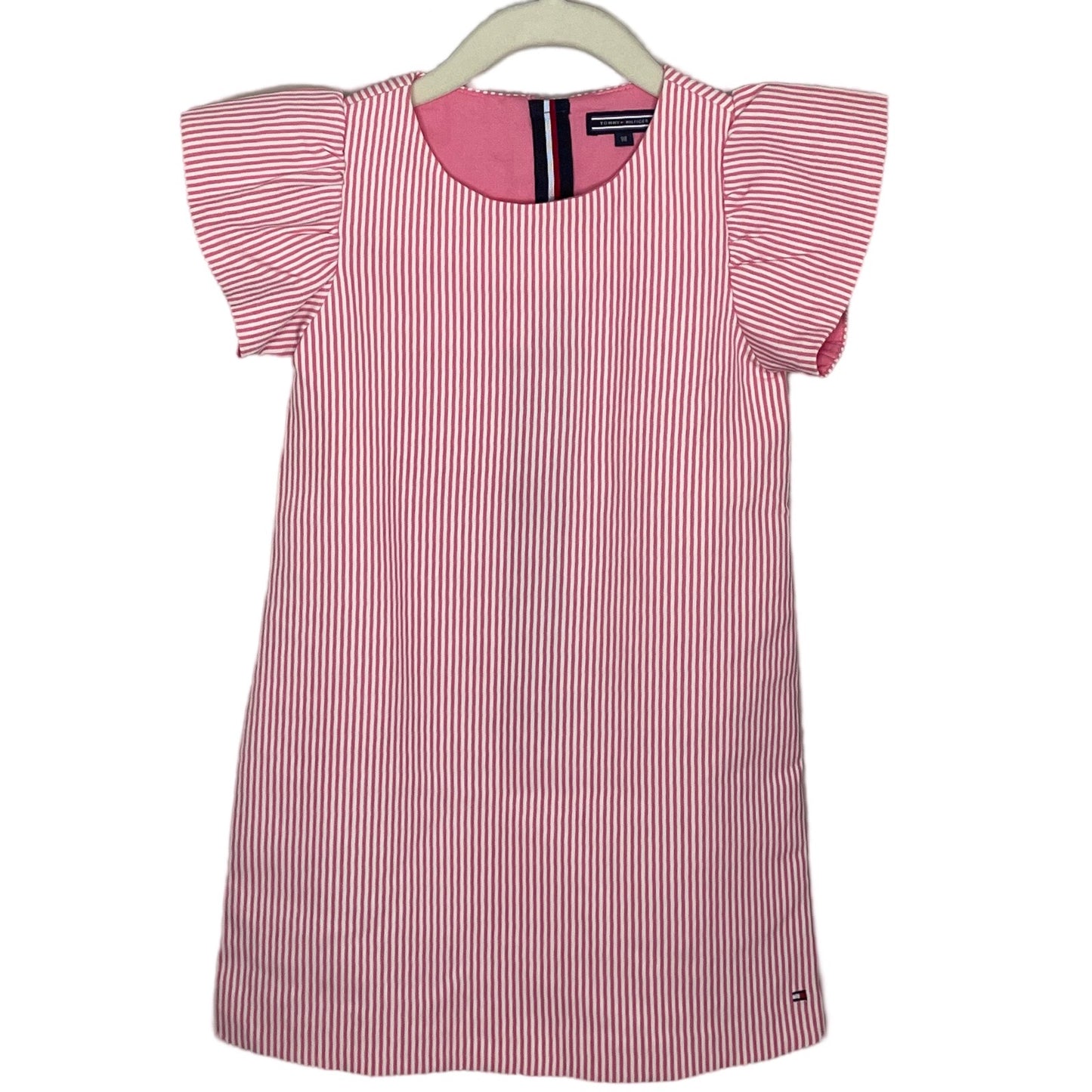 Vestido Tommy Hilfiger Rayas Blanco-Talla 2-3T