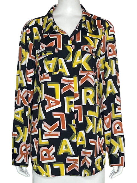 Camisa Karl Lagerfeld Monogram Negro-Talla XL