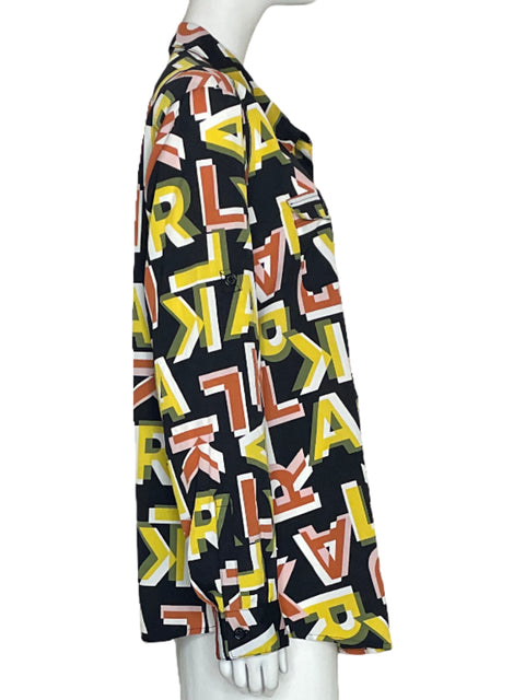 Camisa Karl Lagerfeld Monogram Negro-Talla XL