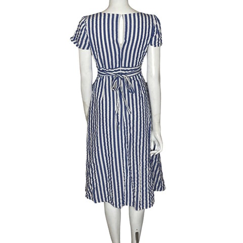 Vestido Lulus Rayas Blanco-Talla S