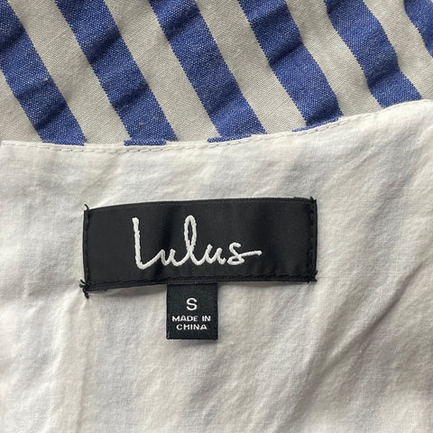 Vestido Lulus Rayas Blanco-Talla S