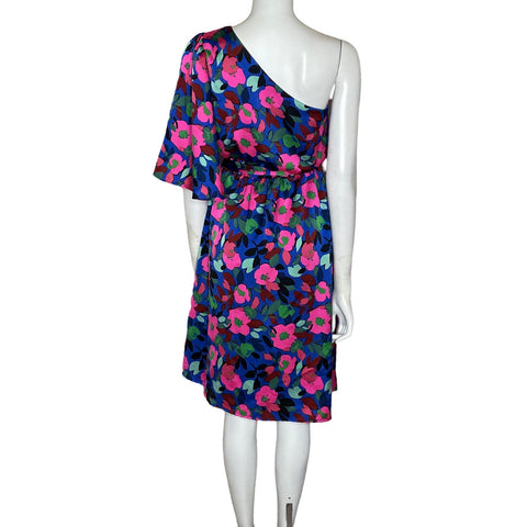 Vestido Sugarlips Floral One Shoulder Azul-Talla S