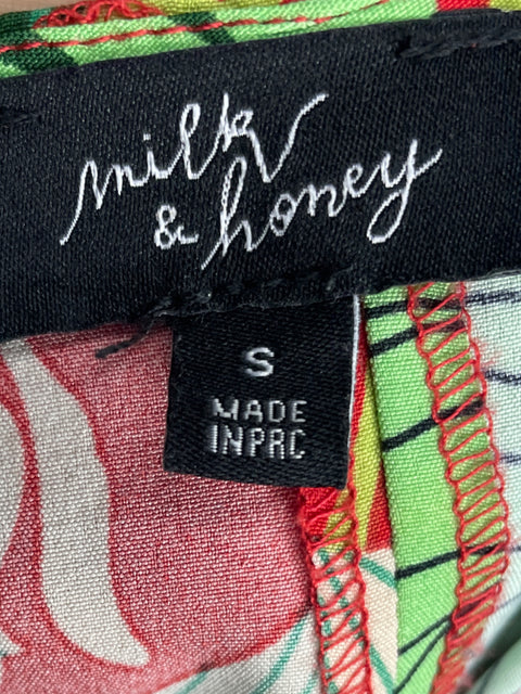Blusa Milk & Honey Estampado Hojas-Talla S