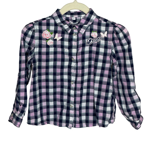 Camisa Guess Cuadros Azul-Talla 4