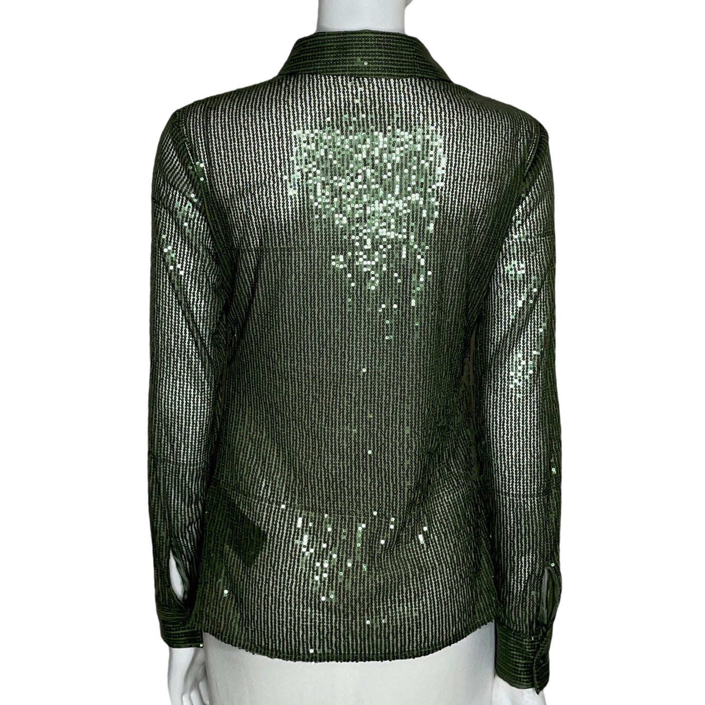 Camisa Guess Lentejuelas Verde-Talla S