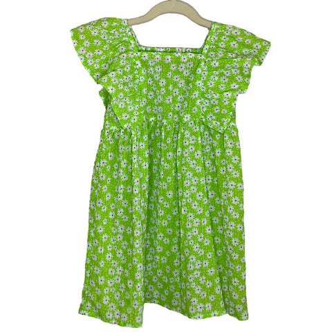 Vestido Primark Floral Verde-Talla 3-4Y
