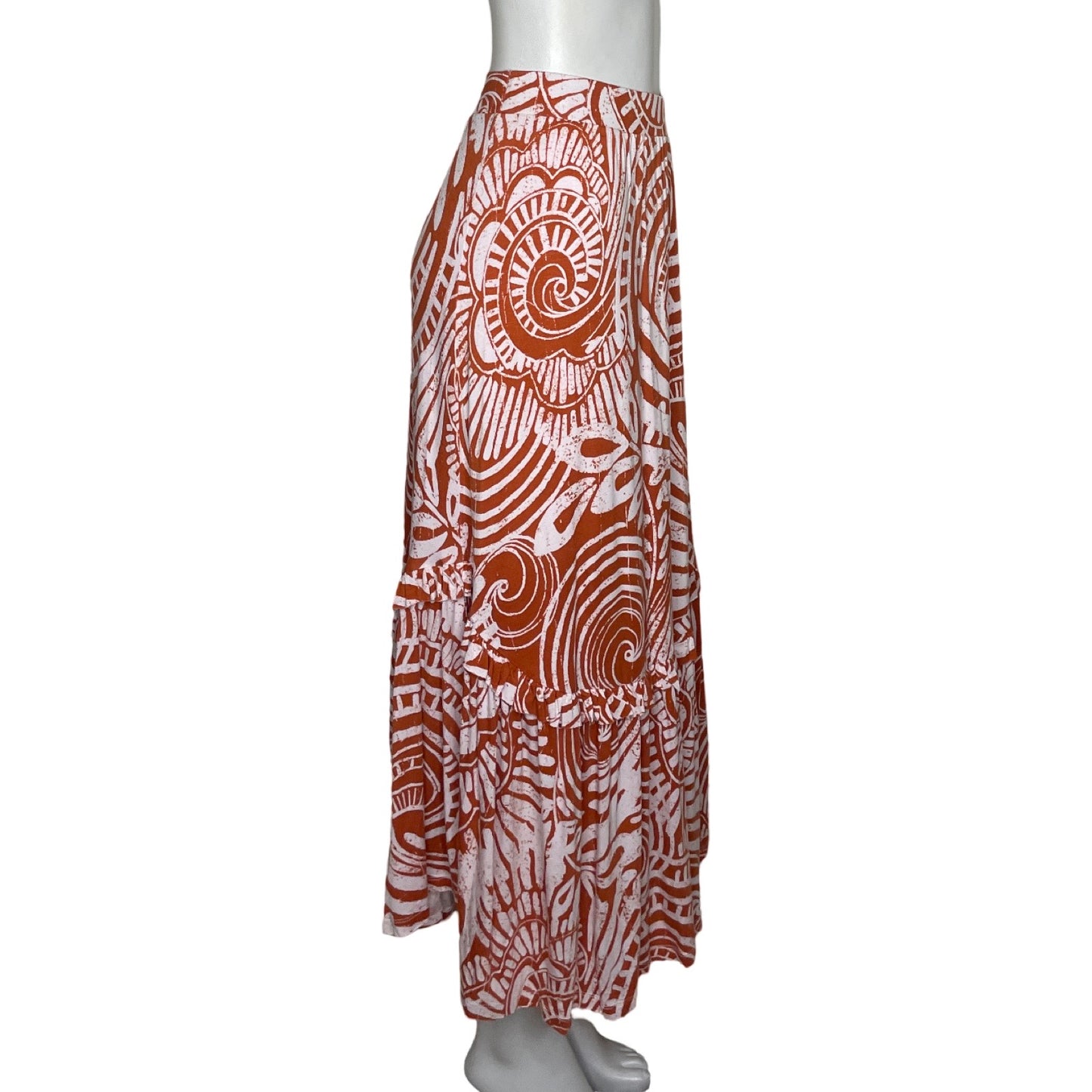 Falda Anthropologie Fluida Naranja-Talla M