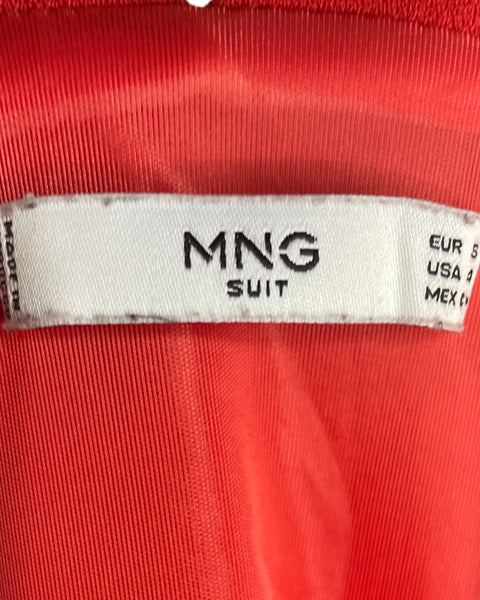 Vestido MNG Tiras Naranjado-Talla 4