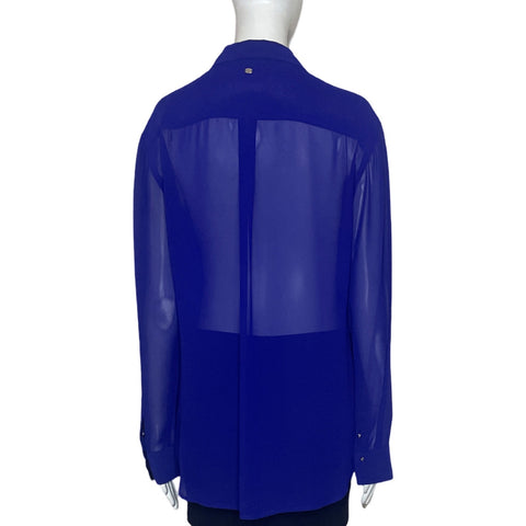 Blusa Guess Transparente Azul-Talla M