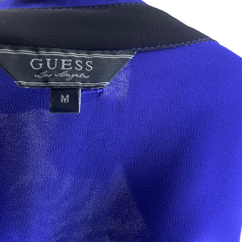 Blusa Guess Transparente Azul-Talla M