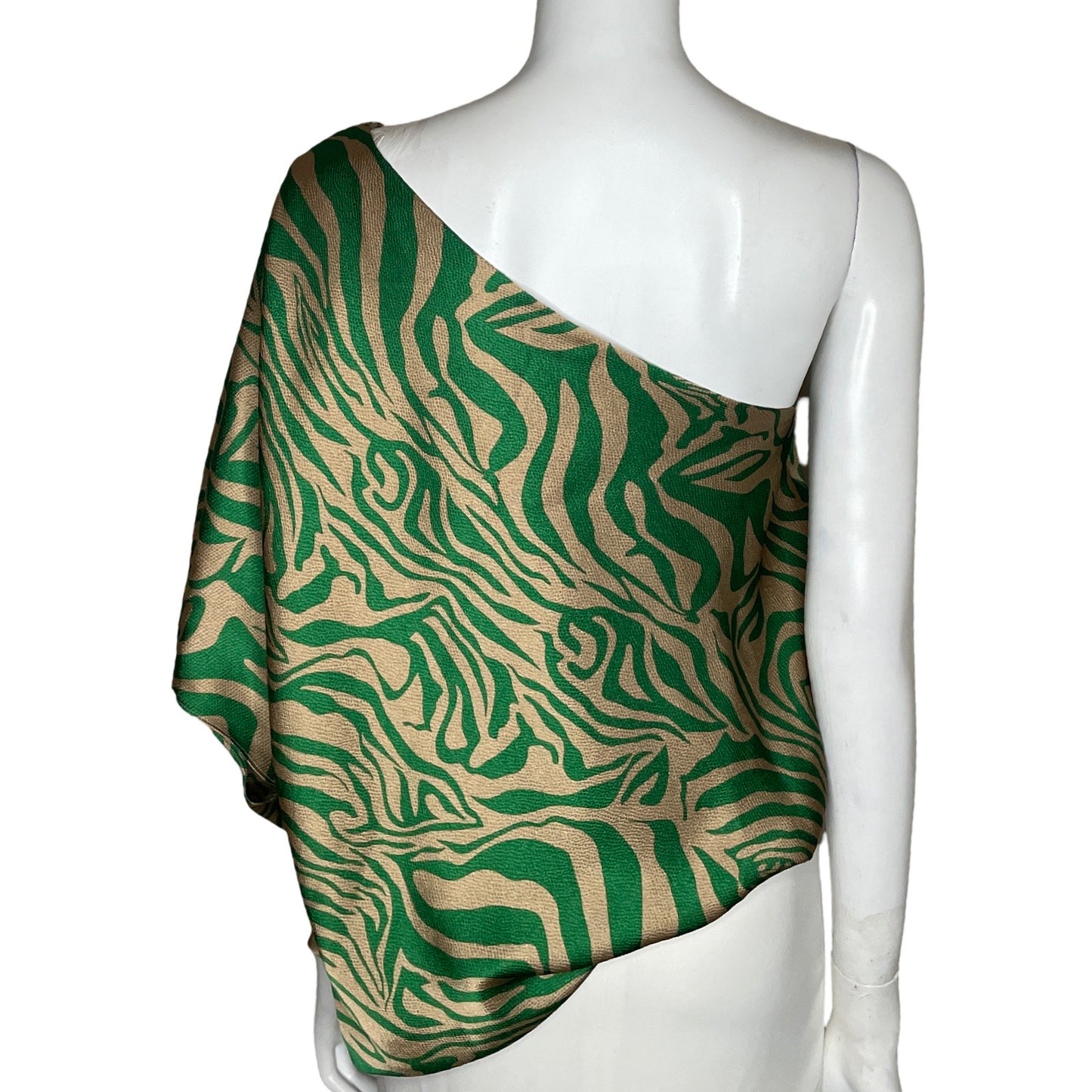 Blusa Tyche One Shoulder Verde-Talla L