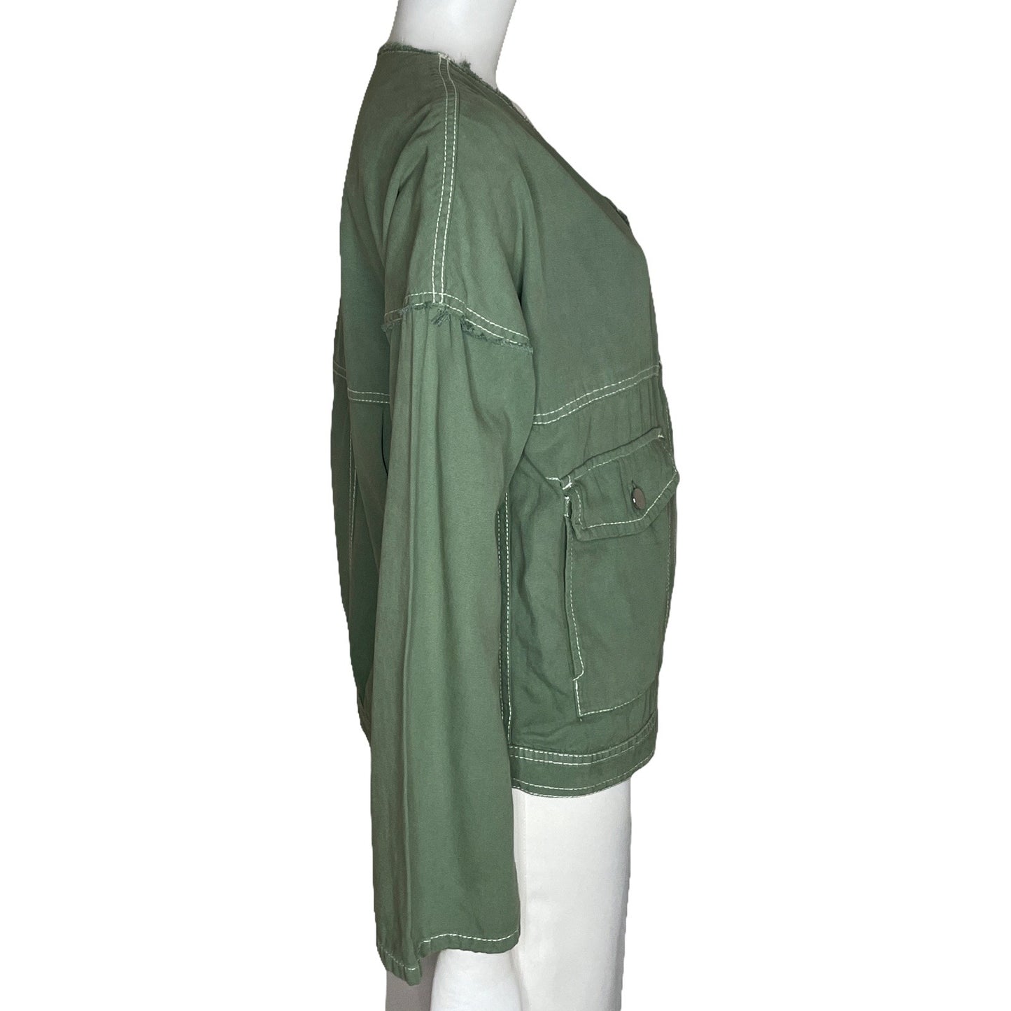 Chaqueta Zara Trafaluc Verde-Talla XS