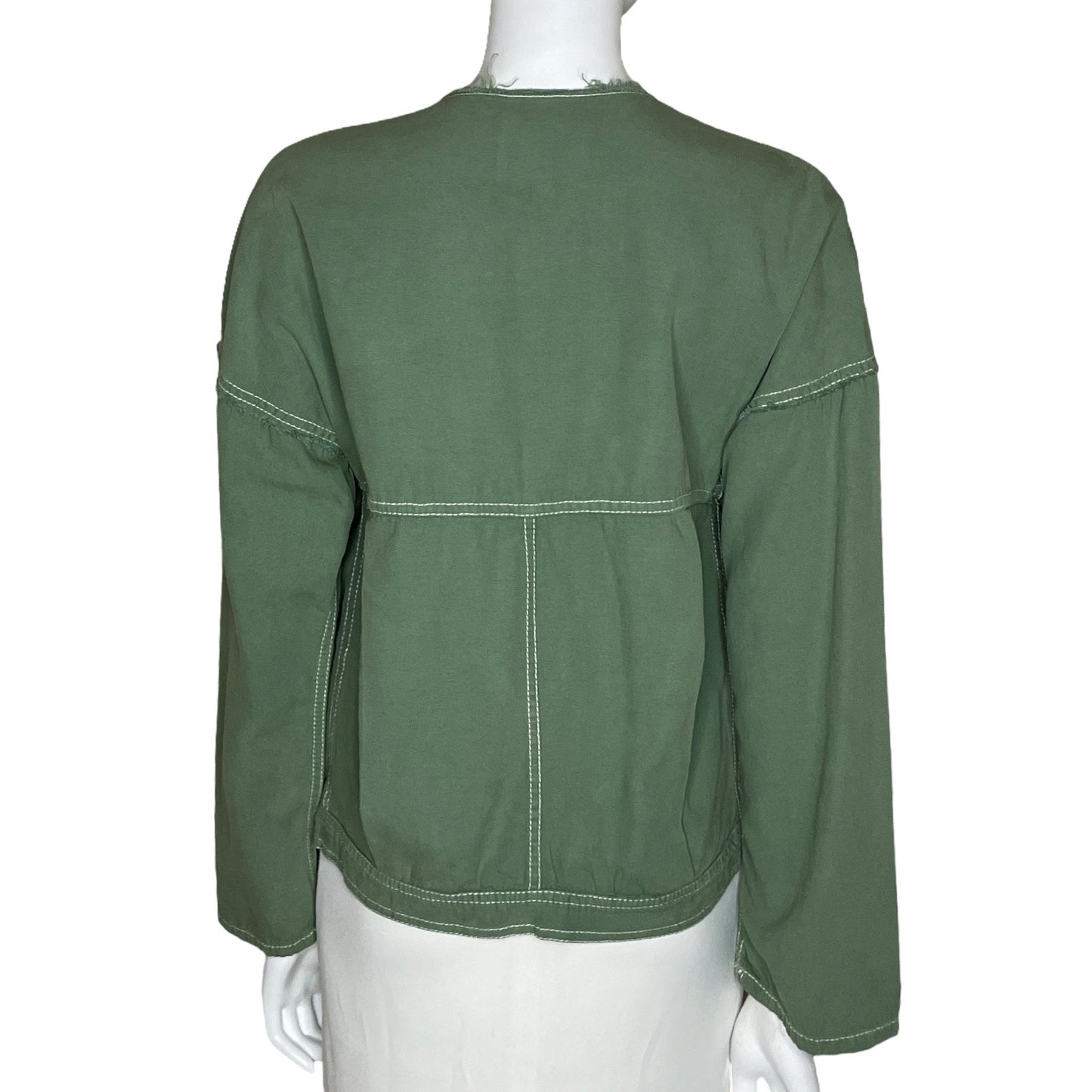 Chaqueta Zara Trafaluc Verde-Talla XS