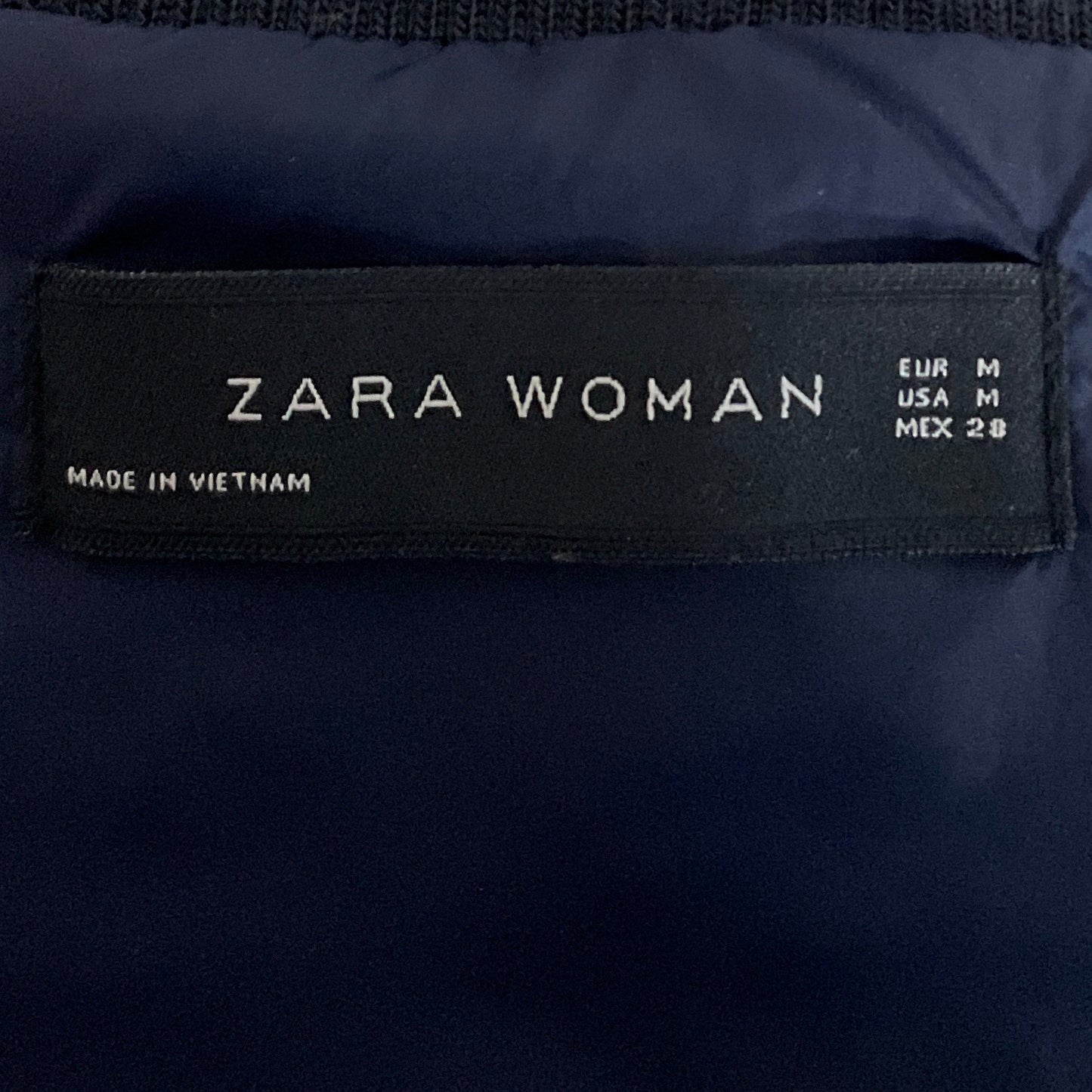 Chaqueta Zara Acolchada Azul-Talla M
