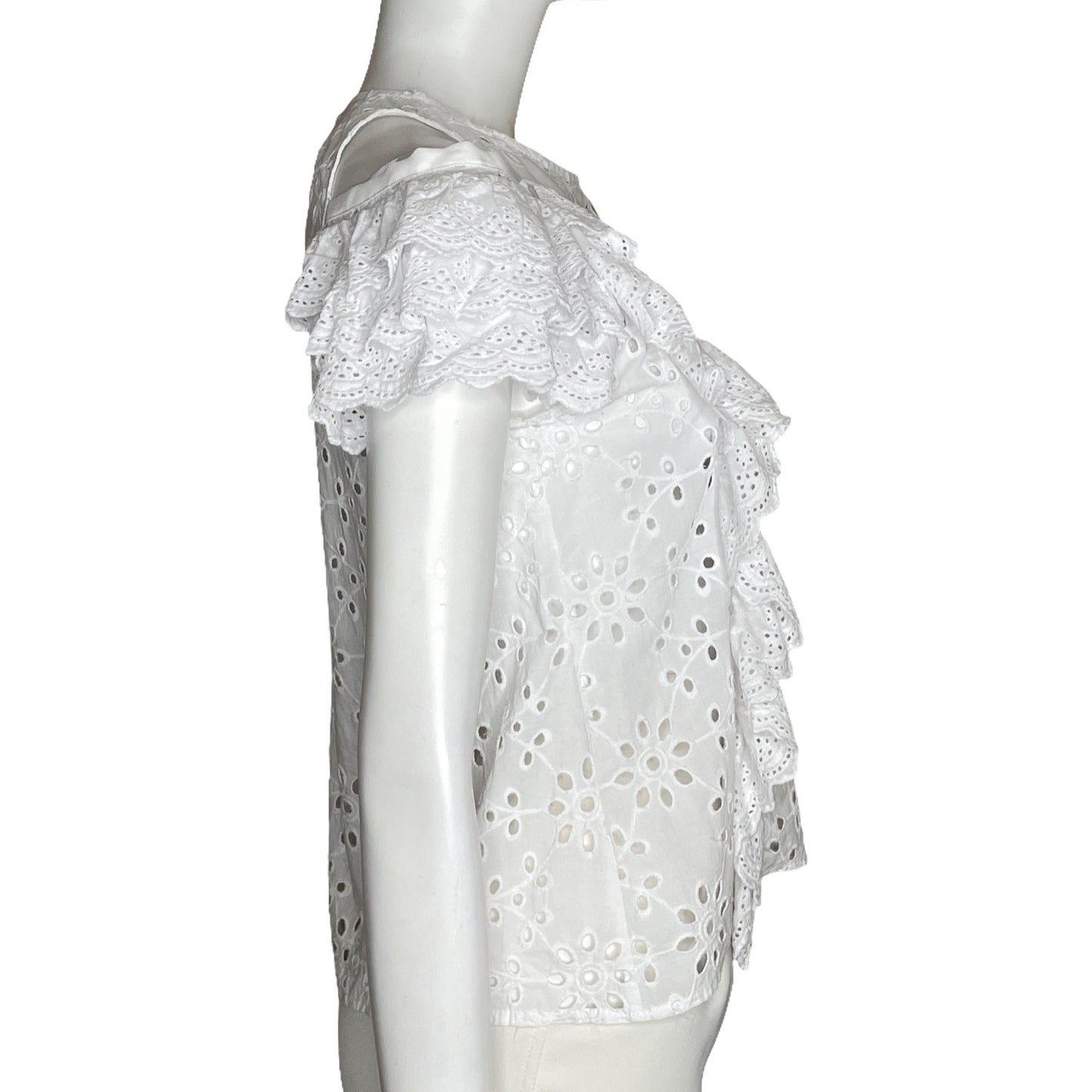 Blusa Especia Encaje Blanco-Talla 10