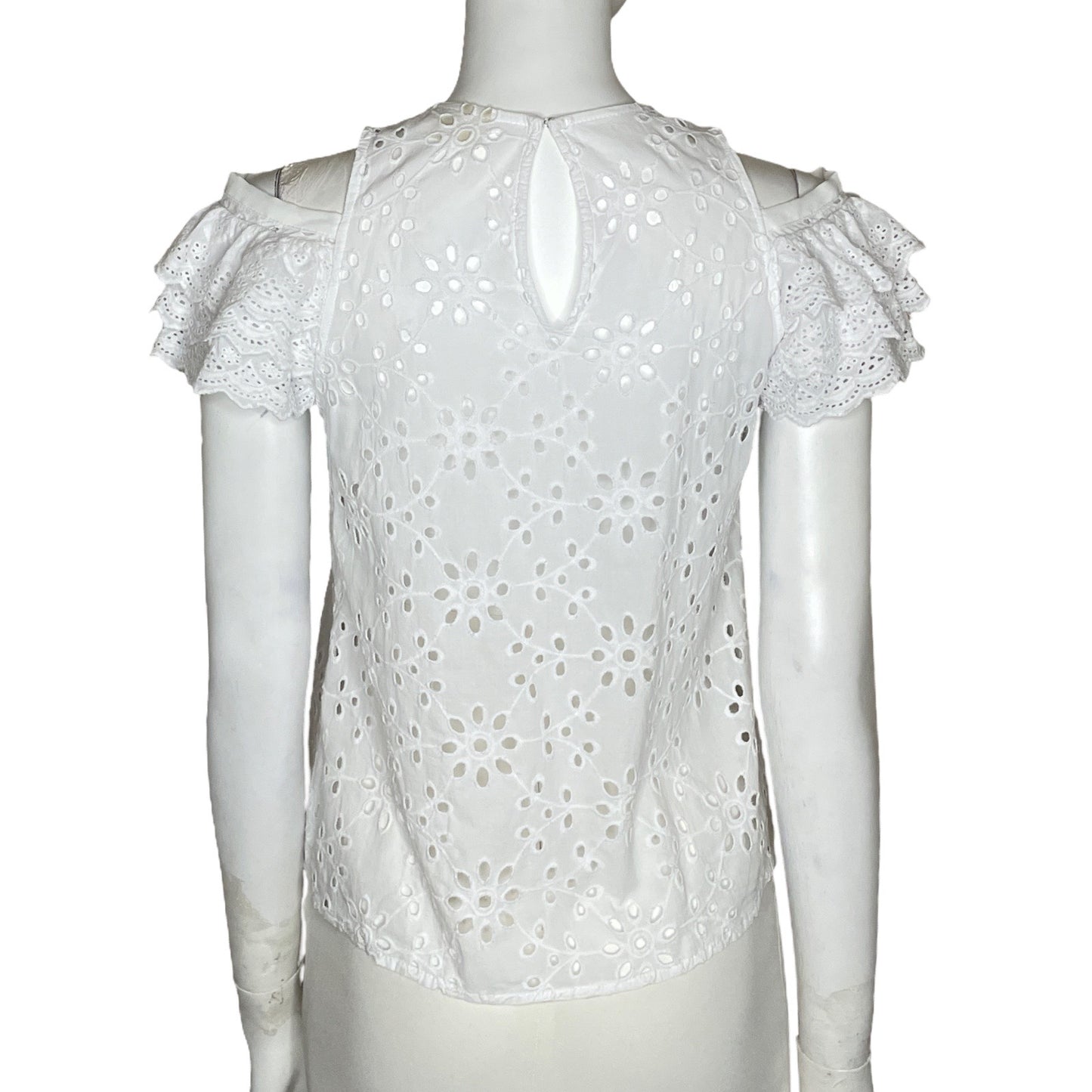 Blusa Especia Encaje Blanco-Talla 10
