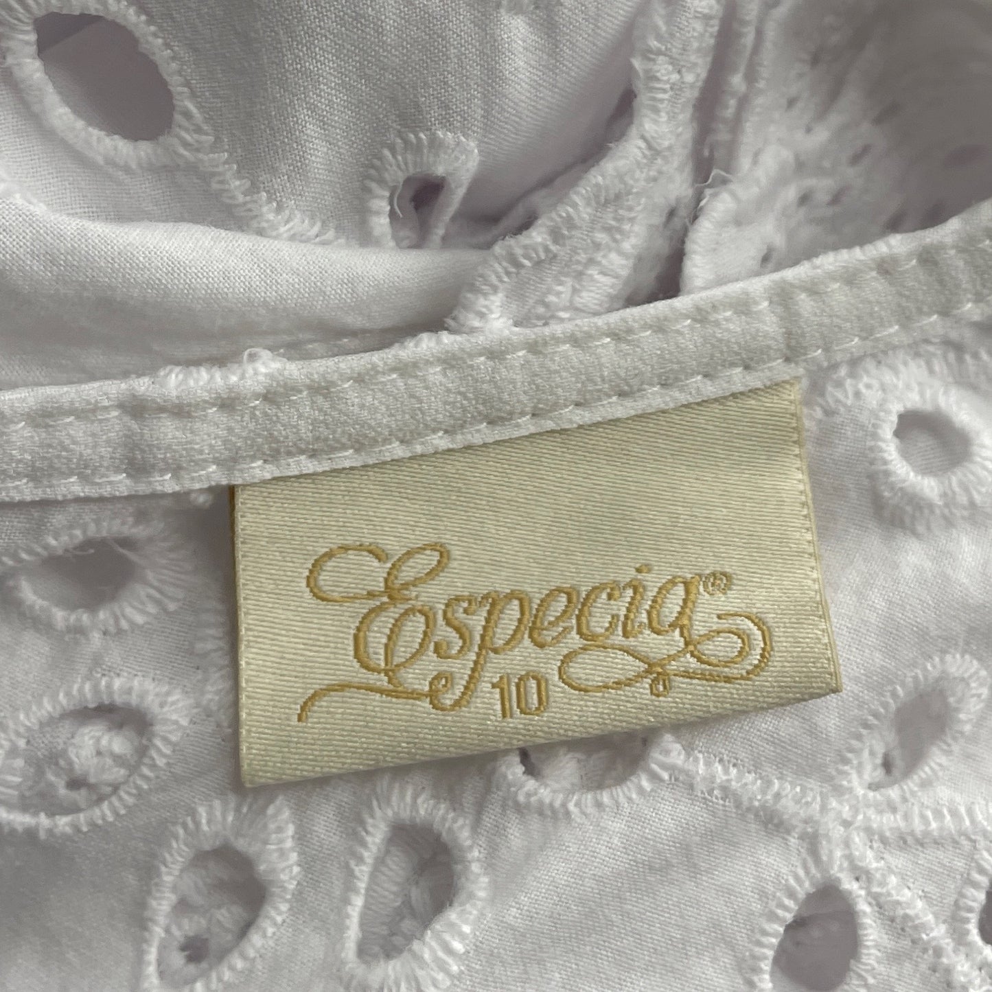 Blusa Especia Encaje Blanco-Talla 10