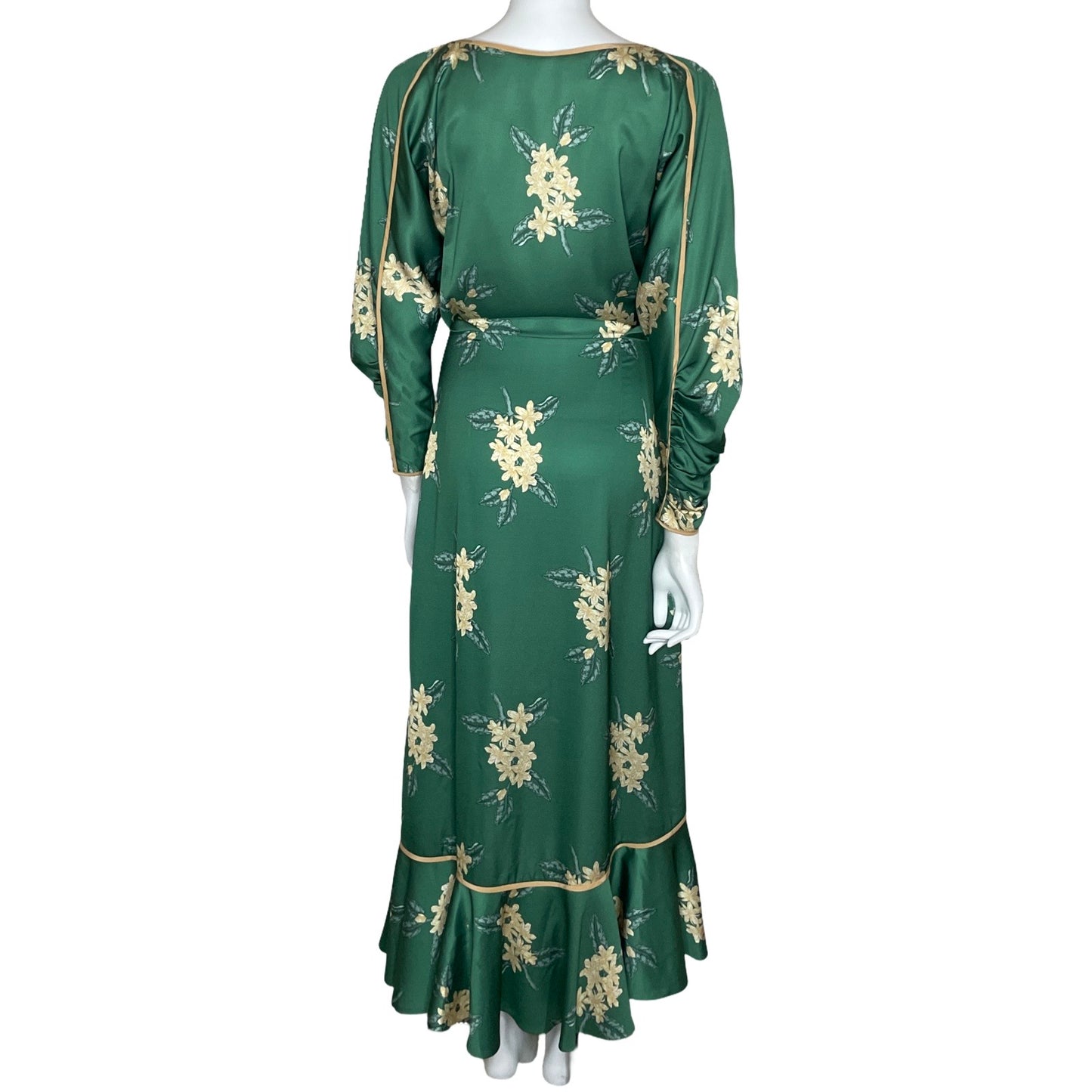 Vestido Goretty Medina Floral Verde-Talla XS