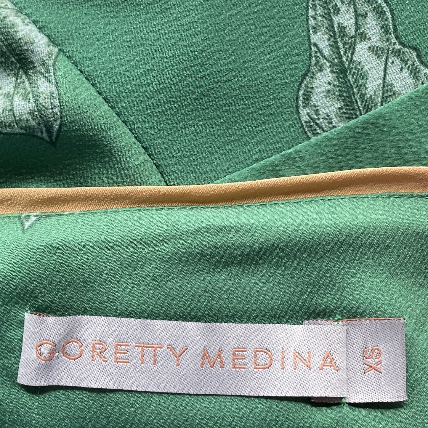 Vestido Goretty Medina Floral Verde-Talla XS