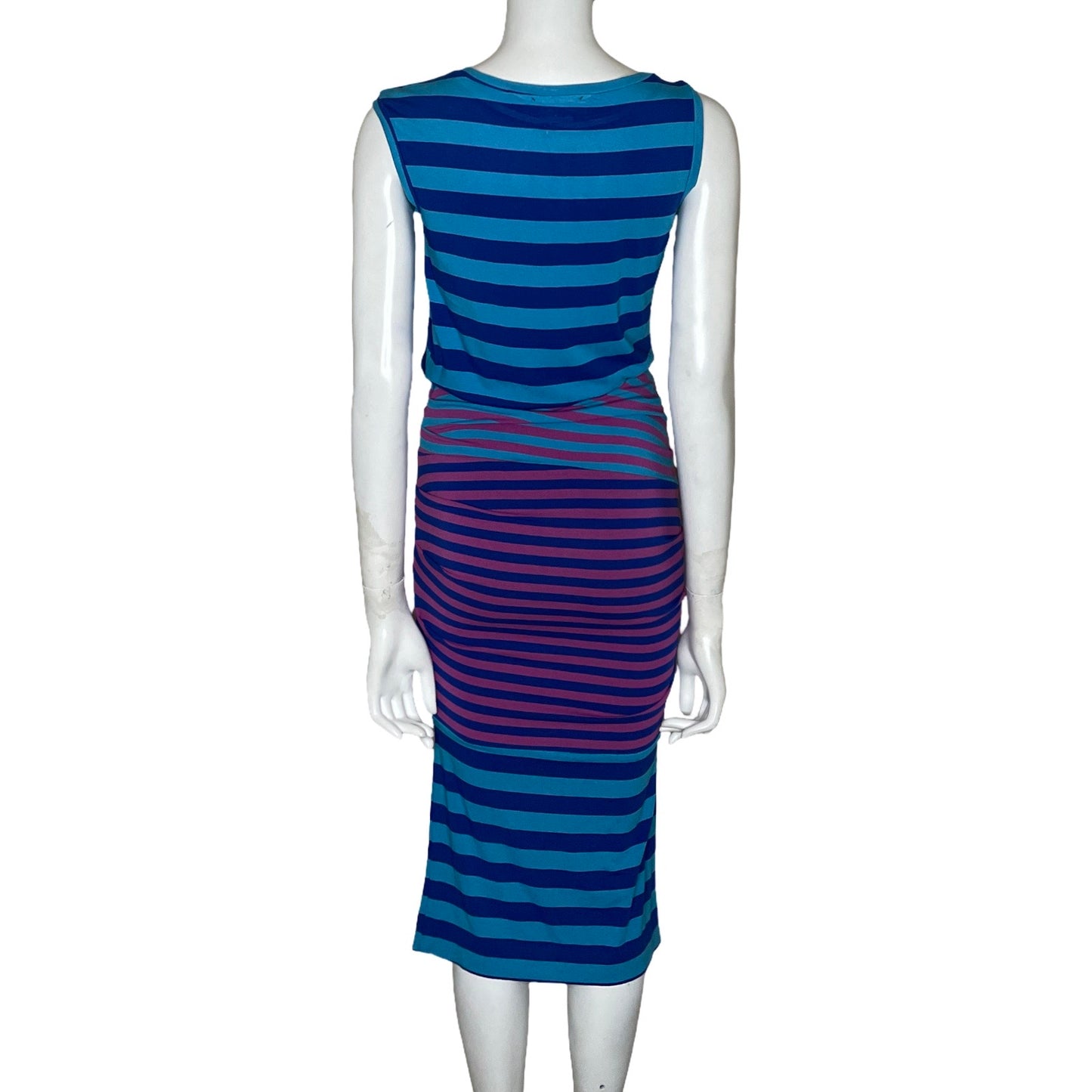 Vestido Artelier Nicole Miller rayas Azul-Talla P