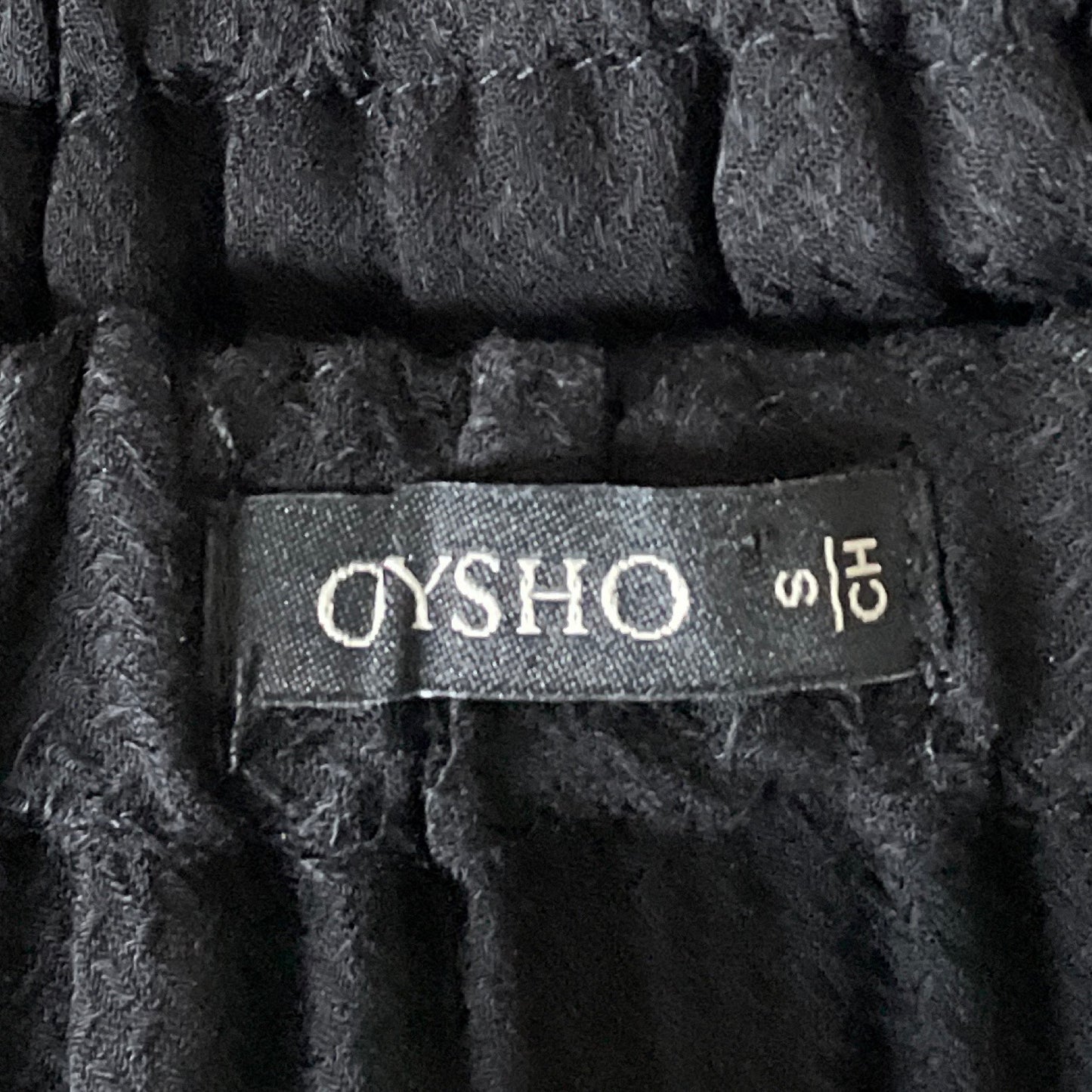Vestido Oysho Fluido Negro-Talla S