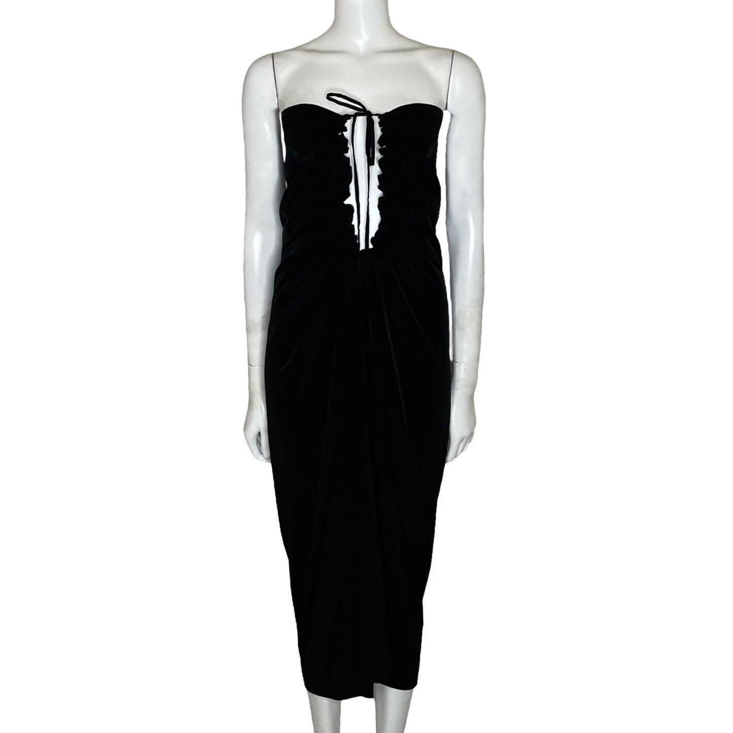 Vestido All Saints Spitalfields Cut Off Negro-Talla 2