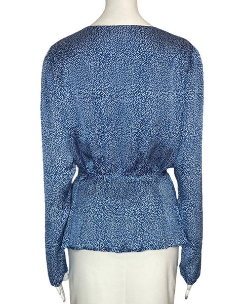 Blusa Leyden Plisada Azul-Talla L