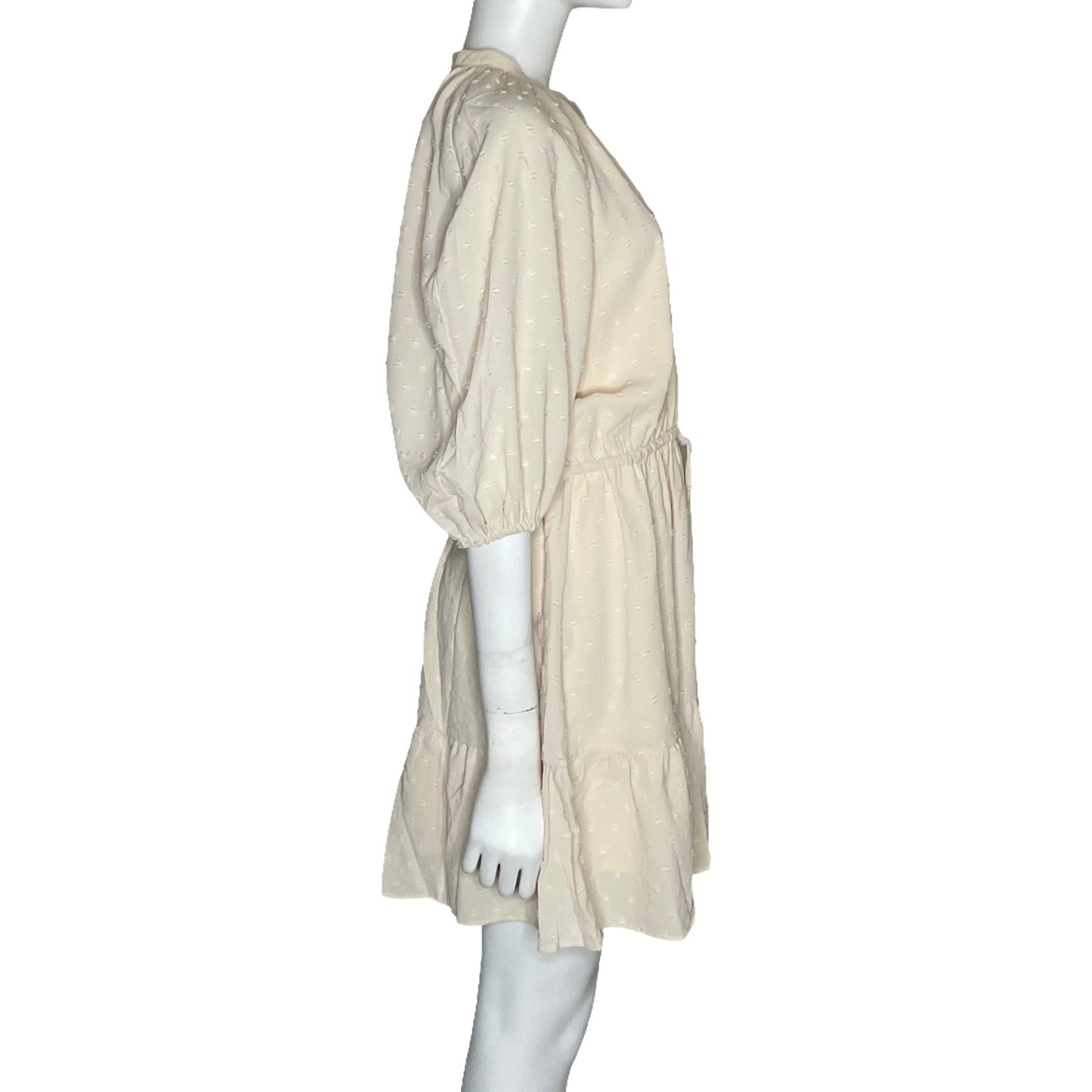 Vestido Minkpink Mangas Bombachas Beige-Talla L