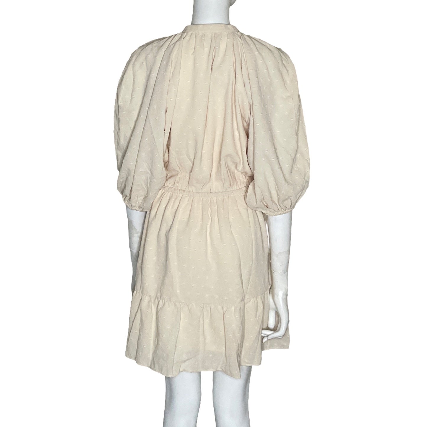 Vestido Minkpink Mangas Bombachas Beige-Talla L