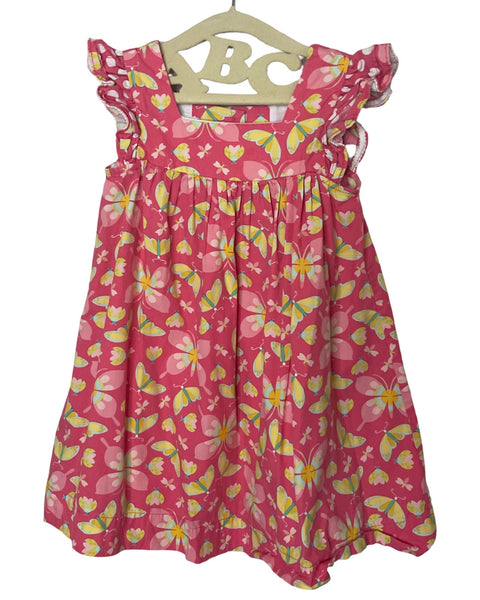 Vestidos Bonnie Jean Estampado Mariposa Rosado-Talla 3T