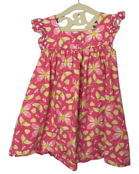 Vestidos Bonnie Jean Estampado Mariposa Rosado-Talla 3T
