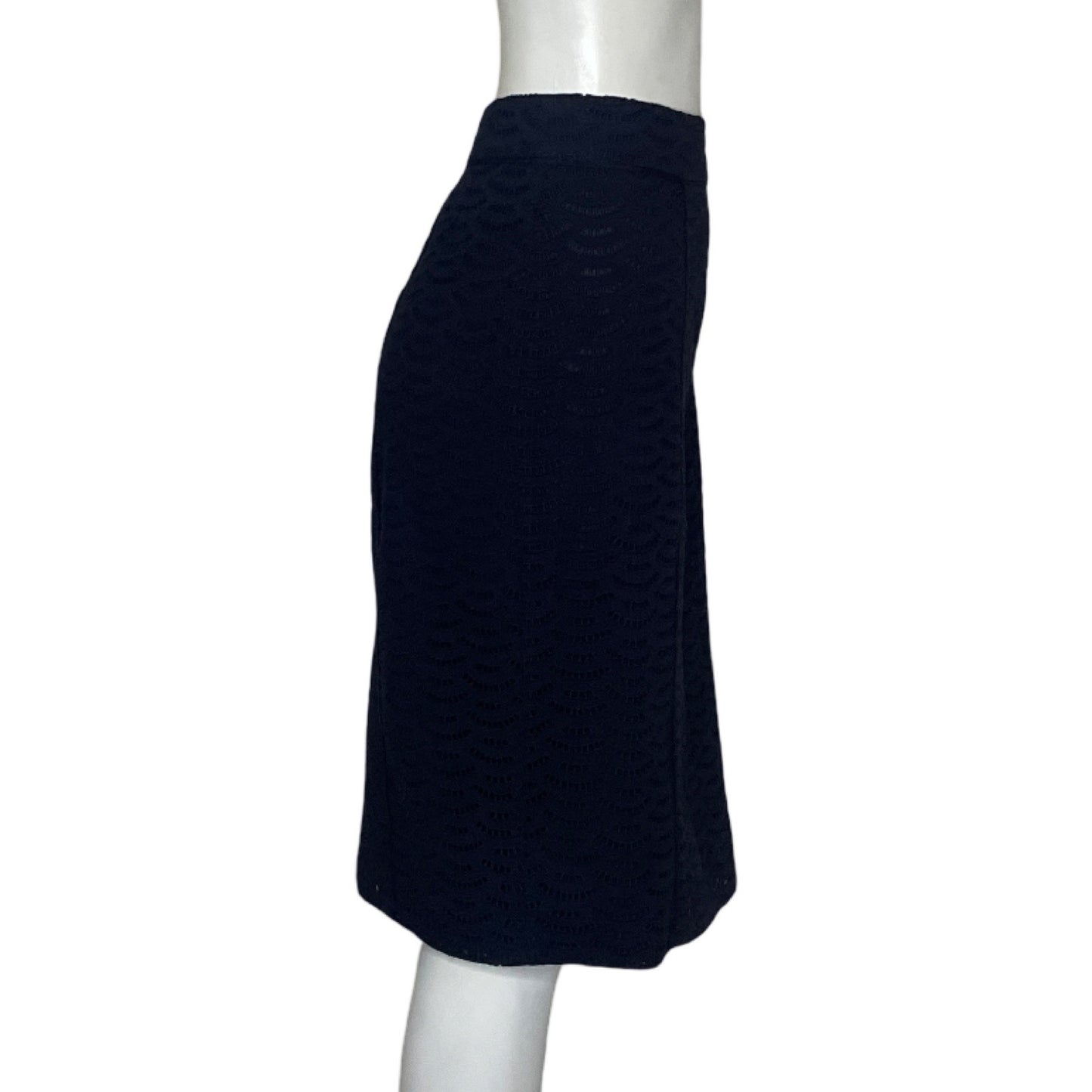 Falda Ann Taylor Recta Encaje Azul-Talla 4