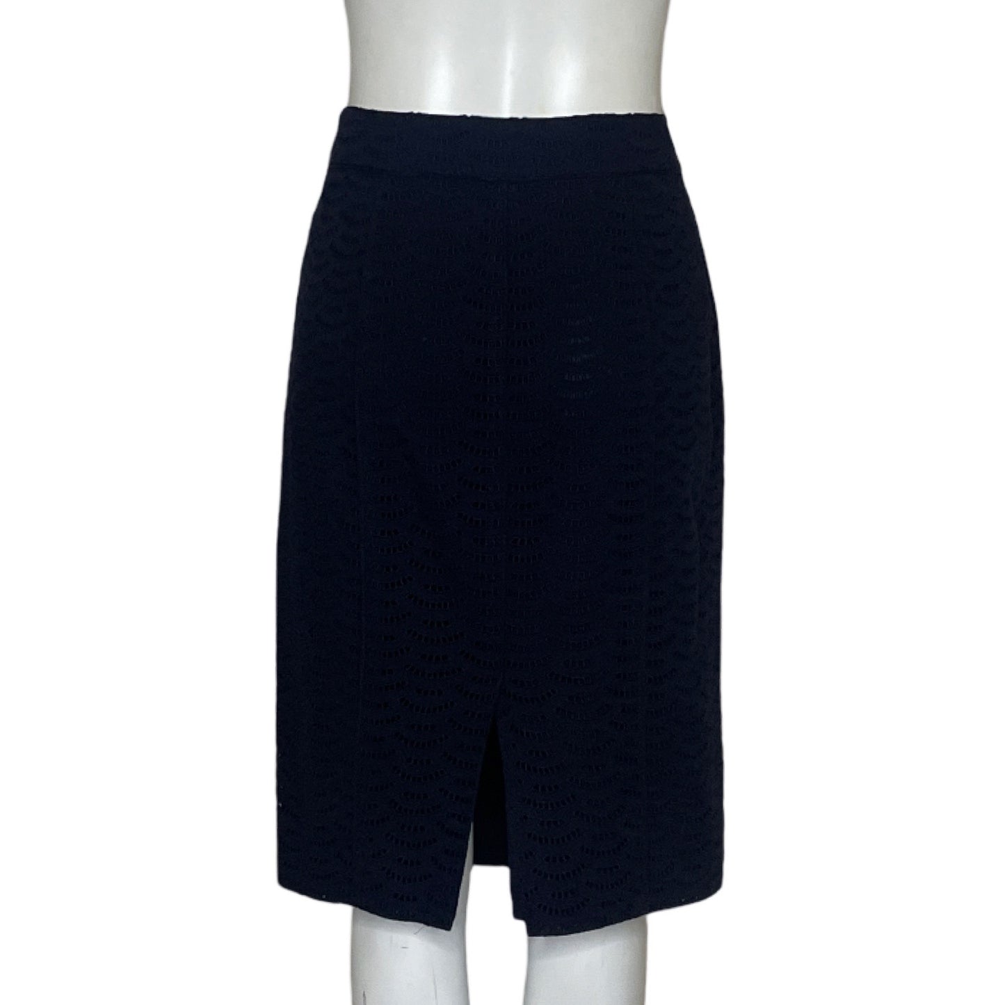 Falda Ann Taylor Recta Encaje Azul-Talla 4
