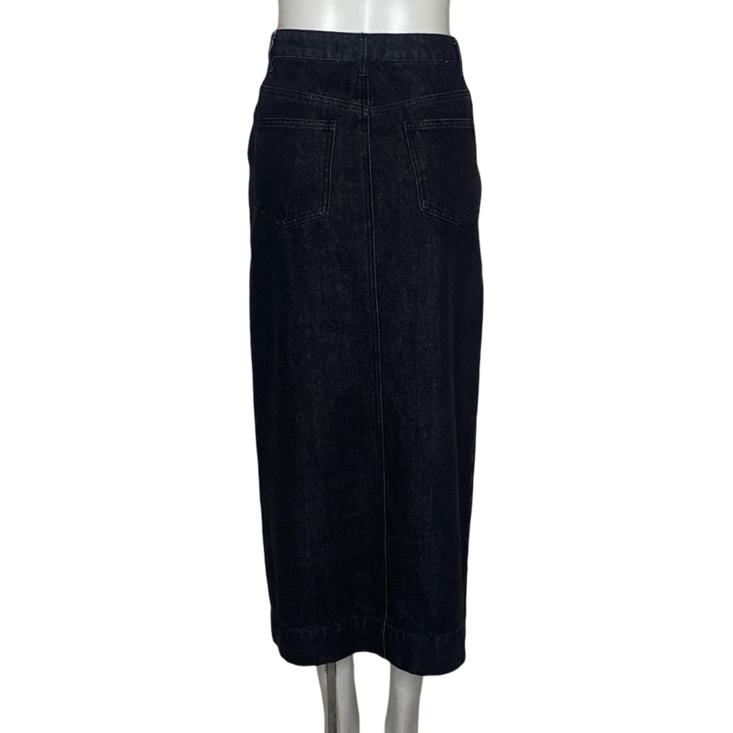 Falda English Factory Jeans Larga Negro-Talla S