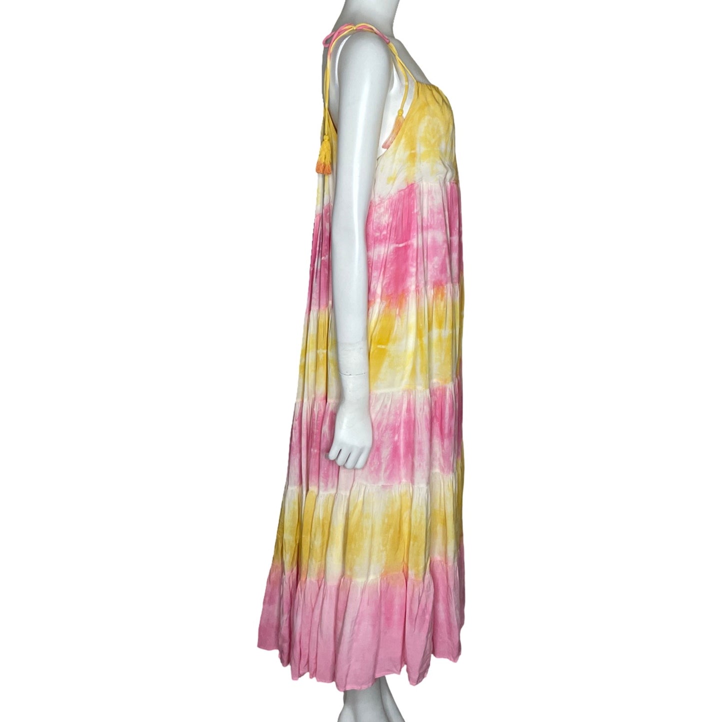 Vestido Storia Fluido Sin Mangas Amarillo-Talla M