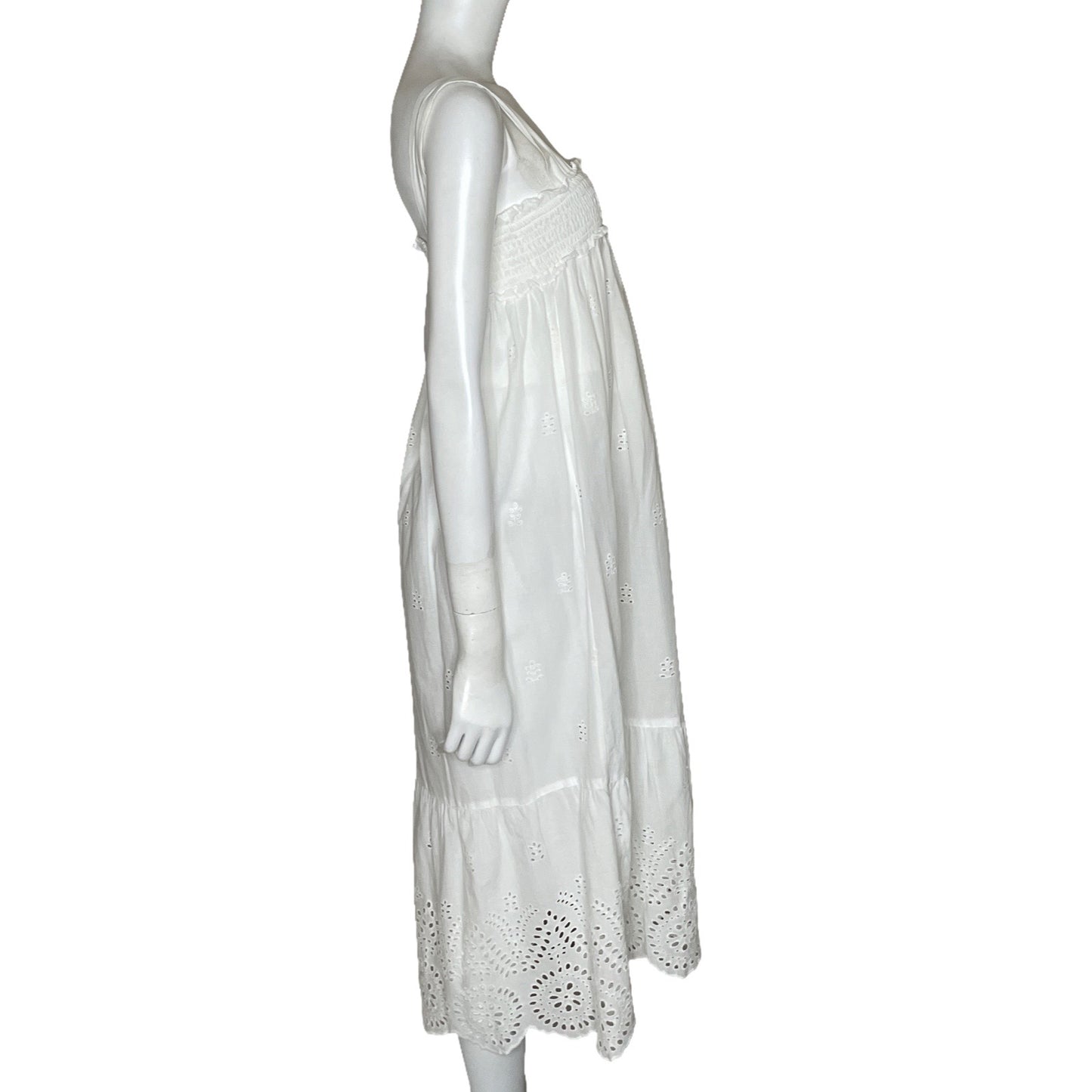 Vestido Mango Playero Blanco-Talla 4